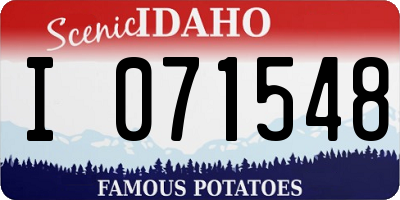 ID license plate I071548