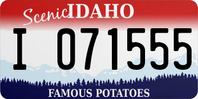 ID license plate I071555
