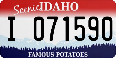 ID license plate I071590