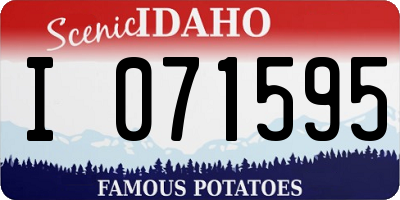 ID license plate I071595
