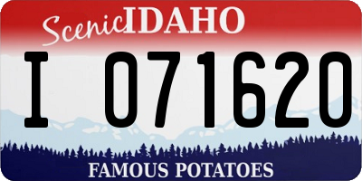 ID license plate I071620
