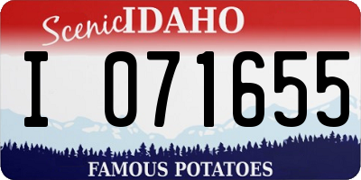 ID license plate I071655