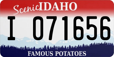 ID license plate I071656