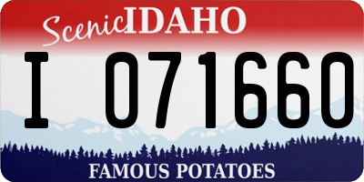 ID license plate I071660