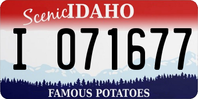 ID license plate I071677