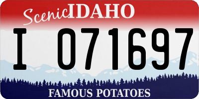 ID license plate I071697