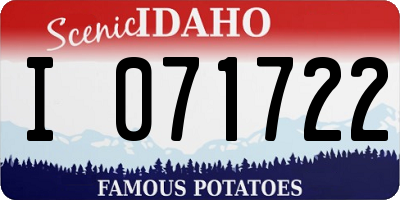 ID license plate I071722