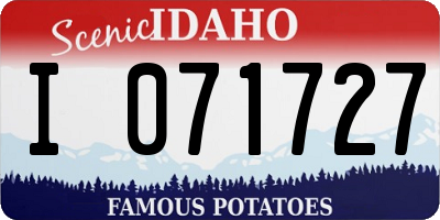 ID license plate I071727