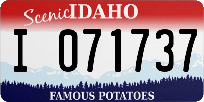 ID license plate I071737