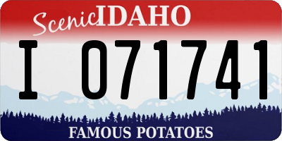 ID license plate I071741