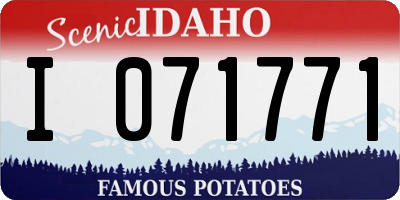 ID license plate I071771