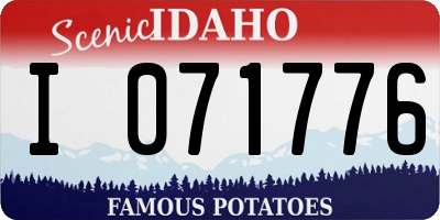 ID license plate I071776