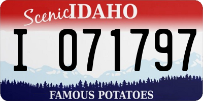 ID license plate I071797