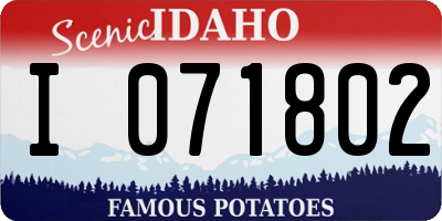 ID license plate I071802