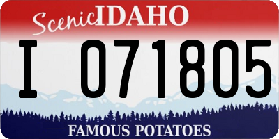 ID license plate I071805