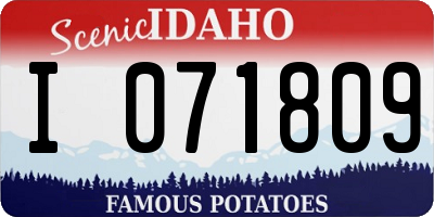 ID license plate I071809
