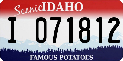 ID license plate I071812