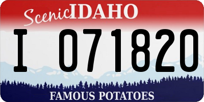 ID license plate I071820
