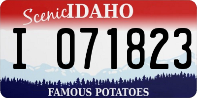 ID license plate I071823