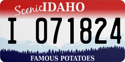 ID license plate I071824