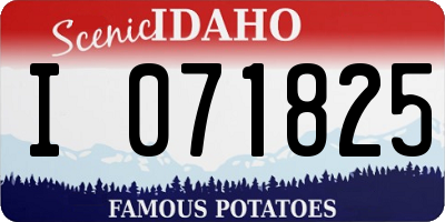 ID license plate I071825