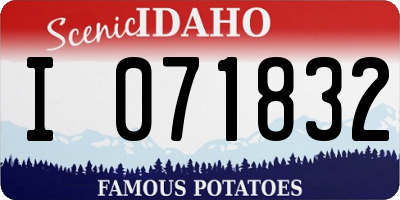 ID license plate I071832
