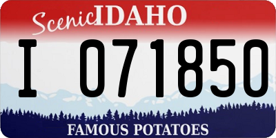 ID license plate I071850