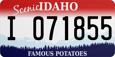 ID license plate I071855