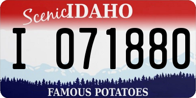 ID license plate I071880