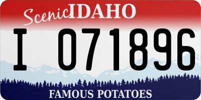 ID license plate I071896