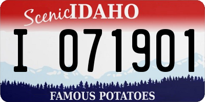 ID license plate I071901