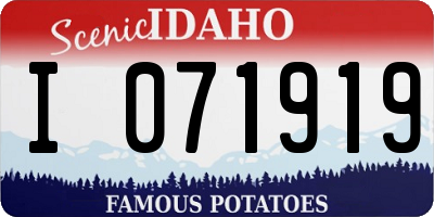 ID license plate I071919