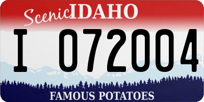 ID license plate I072004