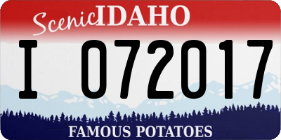 ID license plate I072017
