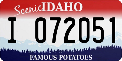 ID license plate I072051