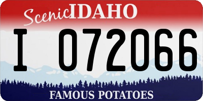 ID license plate I072066