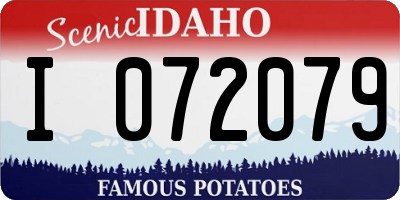 ID license plate I072079