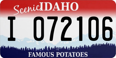 ID license plate I072106