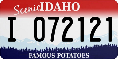 ID license plate I072121