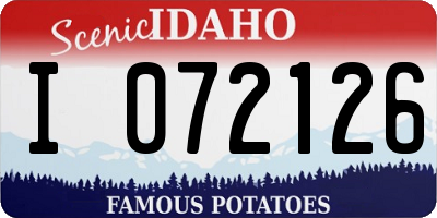 ID license plate I072126