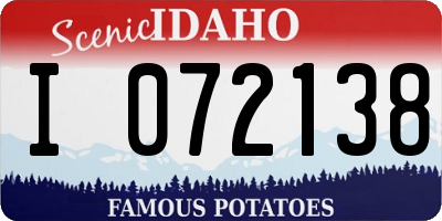 ID license plate I072138