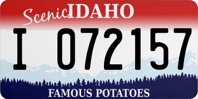 ID license plate I072157