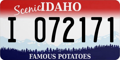 ID license plate I072171
