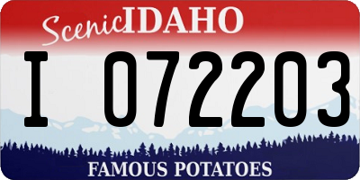 ID license plate I072203