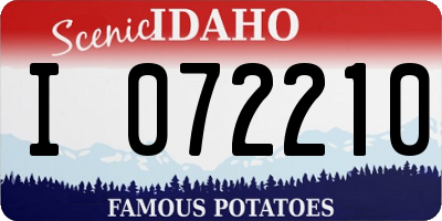 ID license plate I072210