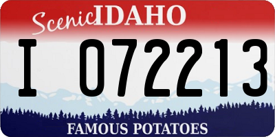 ID license plate I072213