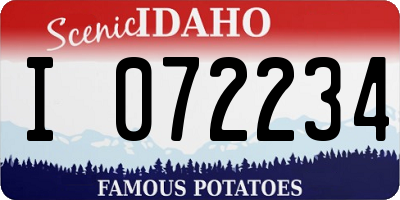 ID license plate I072234