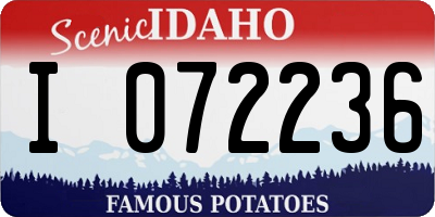 ID license plate I072236