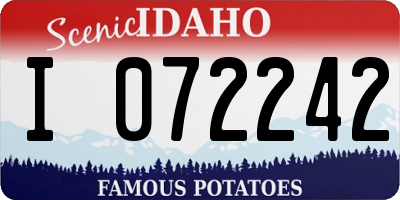 ID license plate I072242
