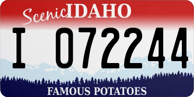 ID license plate I072244